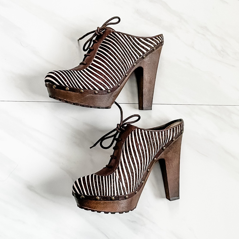NWT Sam Edelman Faye Zebra Platform Mules